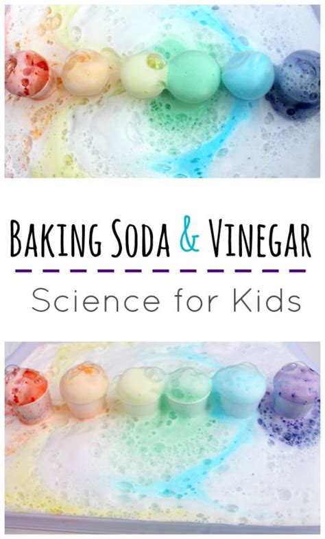 Rainbow Baking Soda and Vinegar Science | Make and Takes