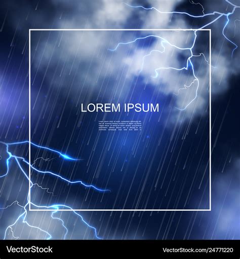 Realistic water storm poster Royalty Free Vector Image