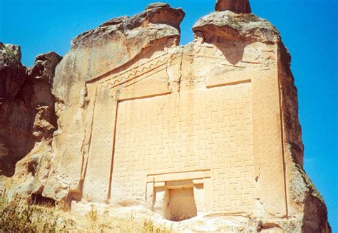 "The Midas tomb" a rock-cut monument, probably a temple, name of mythical Phrygian king Midas ...