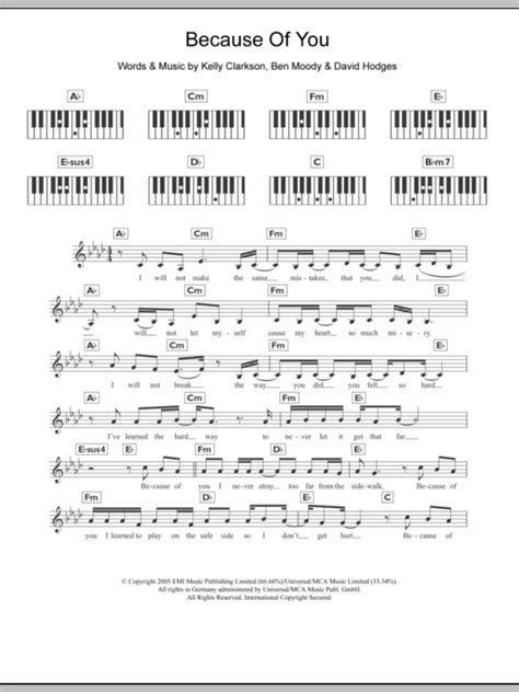 Because Of You | Sheet Music Direct