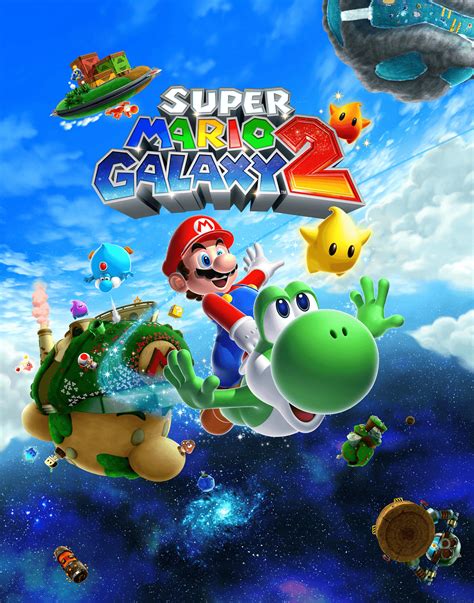 Super Mario Galaxy 2 (Wii) Artwork including bosses, enemies, powerups ...