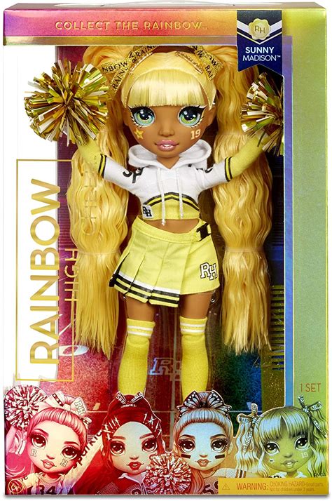 RAINBOW HIGH - CHEER SUNNY MADISON - Yellow Fashion Doll with Pom Poms | OzToyStore