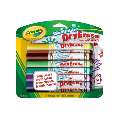 Crayola Washable Dry Erase Markers, 12pk - Walmart.com - Walmart.com