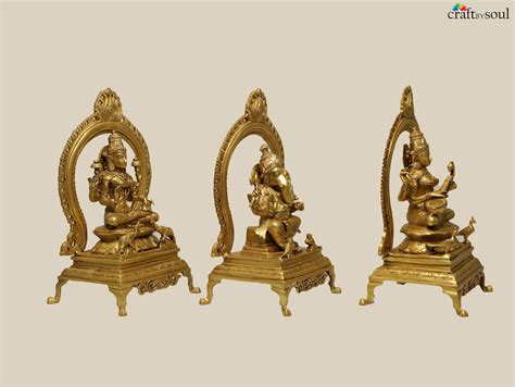 Lakshmi Ganesh Saraswati Statues33cm Brass Laxmi Ganesh | Etsy