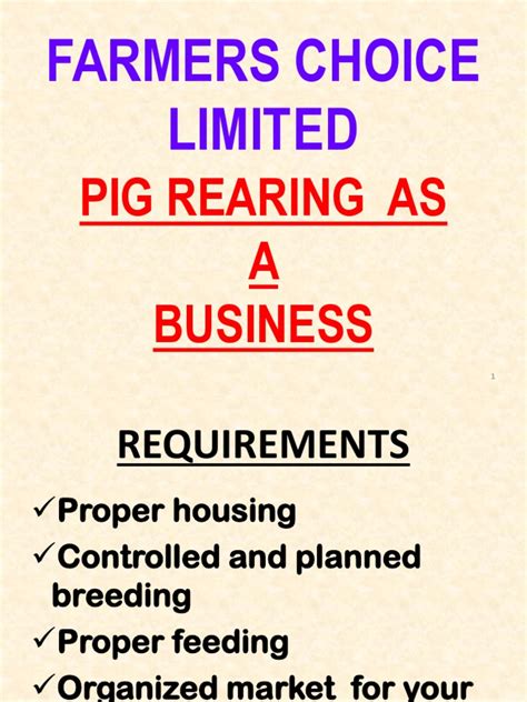 Pig Rearing As A Business | PDF | Domestic Pig | Animals And Humans