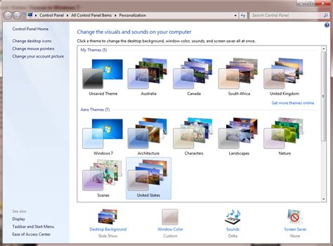 Windows 7 themes: how to unlock them or create your own - Ars Technica