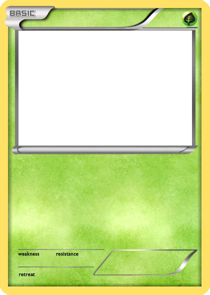 BW Grass basic Pokemon card blank by The-Ketchi in 2021 | Trading card template, Pokemon cards ...