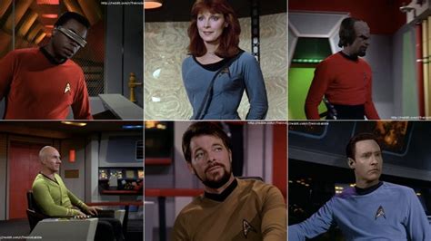 The Star Trek: TNG crew looks amazing in Original Series uniforms