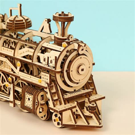 Wooden 3D Puzzle Train Locomotive Model Building Kit | Etsy