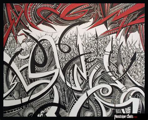 Pinstripe Chris: NEW Sharpie Art Piece Finshed & For Sale!