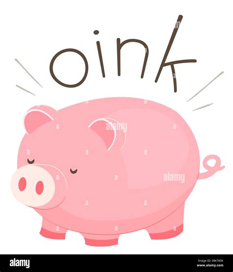 Illustration of a Pig Making an Oink Sound Stock Photo - Alamy