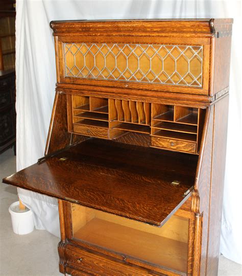 Bargain John's Antiques | Antique Oak Macey Combination Drop Front ...