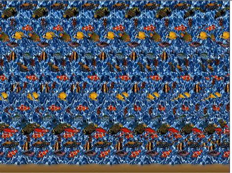 Download Ocean Clownfish Magic Eye 3D Stereogram Picture | Wallpapers.com