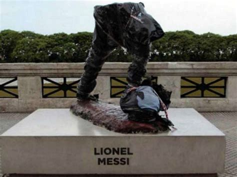 Lionel Messi statue destroyed as vandals chop head off tribute to Barcelona and Argentina star ...