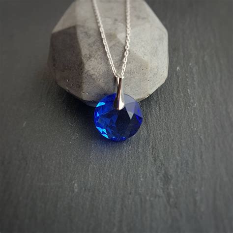 September BIRTHSTONE VIRGO Sapphire Crystal Earrings and Necklace Set ...