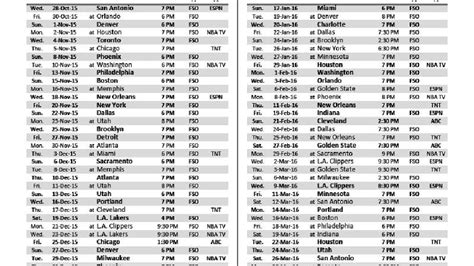 OKC Thunder Release 2015-2016 Schedule | KTUL