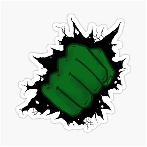 "Green Fist Smash" Sticker for Sale by sparkymonsterrr | Redbubble