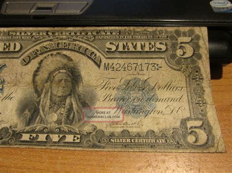 Fr. 277 1899 $5 Five Dollar " Chief " Silver Certificate Currency Note ...