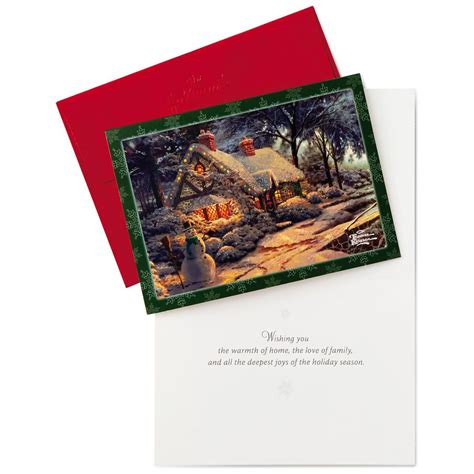 Thomas Kinkade House-shaped Assorted Christmas Cards With 3 Designs, Box of 24 - Boxed Cards ...