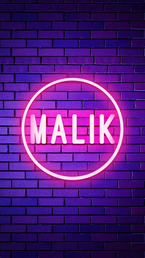 1920x1080px, 1080P free download | Malik, Name, Neon Malik, Neon light ...