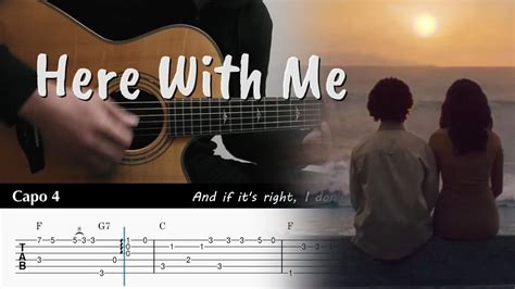 Here With Me - d4vd - Fingerstyle Guitar TAB Chords - YouTube