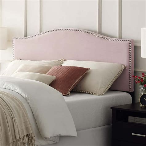 Basic Radius Upholstered Headboard, Blush Velvet, King/Cal King - Walmart.com - Walmart.com