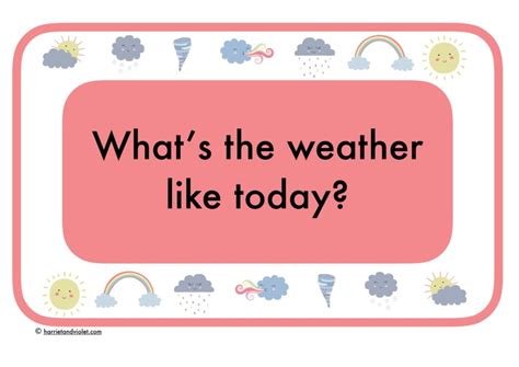 What's the Weather like today? - Printable Teaching Resources