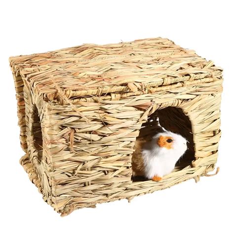 Small Pet Animal Guinea Pig Grass Cages For Hamster Playing Sleeping House Hamster Cage ...