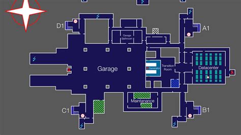 DMZ BUILDING 21 MAP INCLUDING ALL FLOORS, ROOMS AND POI LOCATIONS