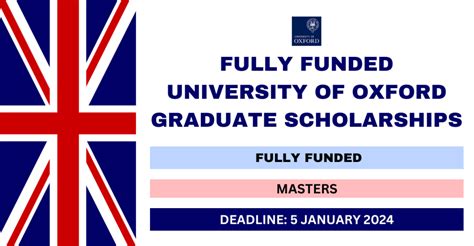 Fully Funded University Of Oxford Graduate Scholarships 2024 ...