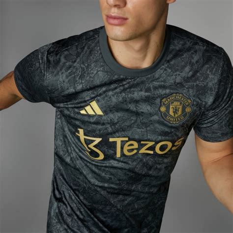 adidas Manchester United Stone Roses Pre-Match Jersey - Black | adidas ...