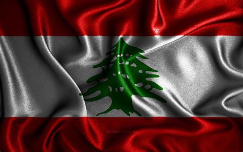 Lebanese flag silk wavy flags, Asian countries, national symbols, Flag of Lebanon, HD wallpaper ...