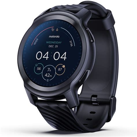 Motorola moto watch 100 - 42 mm - black aluminum - smart watch with ...