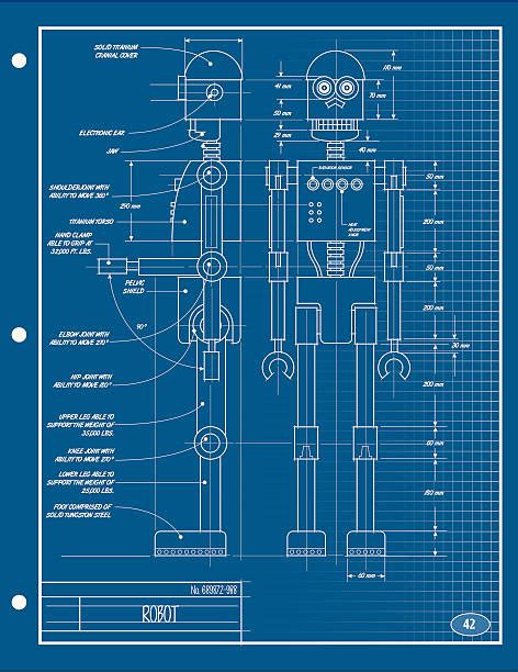 Robot Blueprint Illustrations, Royalty-Free Vector Graphics & Clip Art ...