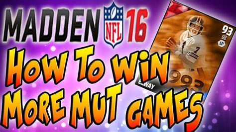 Madden 16 Tips and Tricks - HOW TO WIN MORE ULTIMATE TEAM GAMES! - YouTube