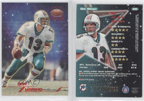 1998 Topps Stars #20 Dan Marino Miami Dolphins Football Card | eBay