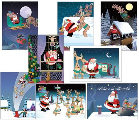 Funny Christmas Card Variety Pack - 24 Christmas Cards & 25 Envelopes - Assorted Holiday Cards ...