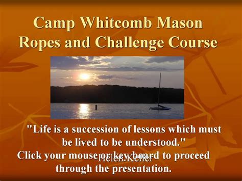 PPT - Camp Whitcomb Mason Ropes and Challenge Course PowerPoint ...