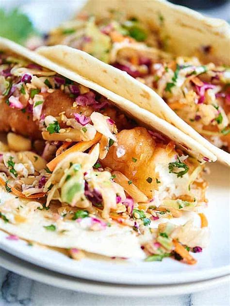 fried fish tacos with slaw