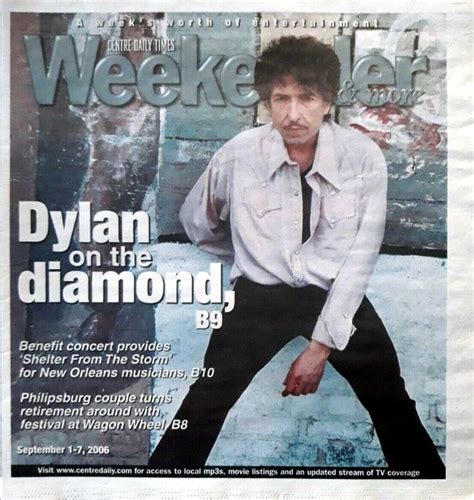 Centre Daily Times Bob Dylan front cover