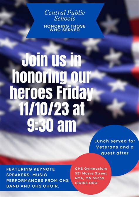 Veteran's Day Program at CHS Gym 11-10-2023 9:30am - Norwood Young America