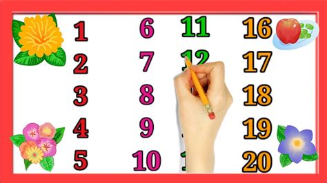 1 to 20 Counting || Number Name song || counting Alphabets songs || 1 से 20 याद करो - YouTube