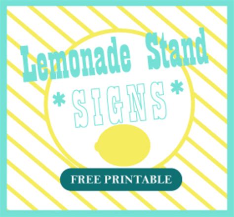 Free Printable Lemonade Stand Sign Template - Printable Templates