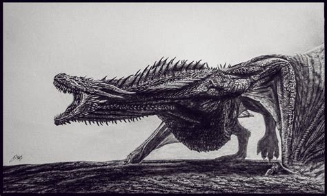 Awesome #Drogon sketch. #gameofthrones #targaryen #dragons | Game of thrones art, Game of ...