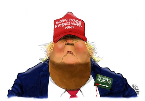 Political cartoon U.S. Trump Saudi Arabia excuses Mohammed bin Salman MAGA hat | The Week