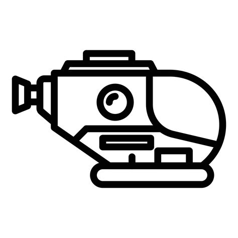 Adventure bathyscaphe icon, outline style 15603932 Vector Art at Vecteezy