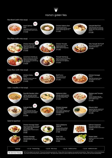 Nana's Green Tea Singapore Menu Prices Updated Apr 2024