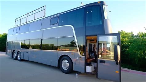 Double-Decker Bus Converted Into Two-Story RV For Family Of Eight