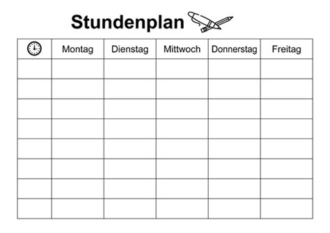 Stundenplan Vorlage » Stundenplan zum Ausdrucken | Kribbelbunt