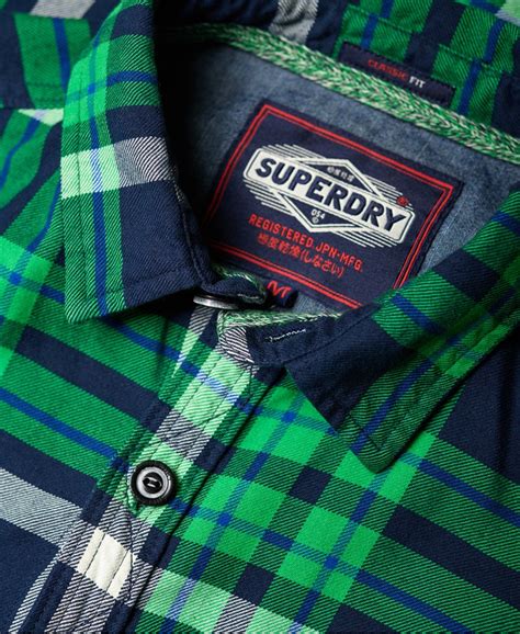 Men's - Lumberjack Lite Shirt in Green Keys Check | Superdry UK